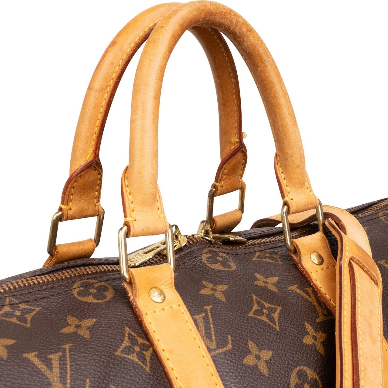 Louis Vuitton Monogram Canvas Keepall 45 Bandoulière Travel Bag Bruin
