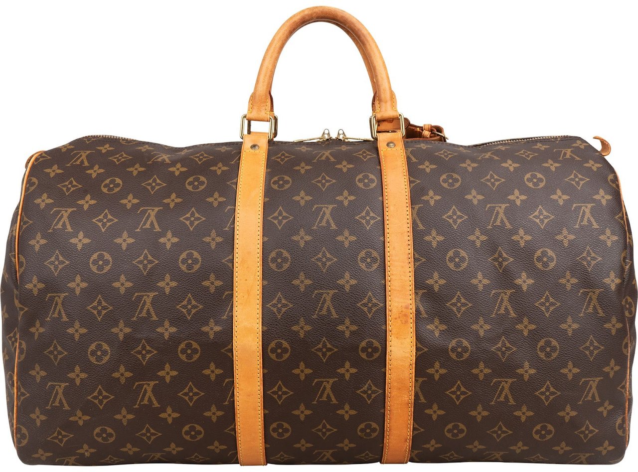 Louis Vuitton Monogram Canvas Keepall 60 Travel Bag Bruin