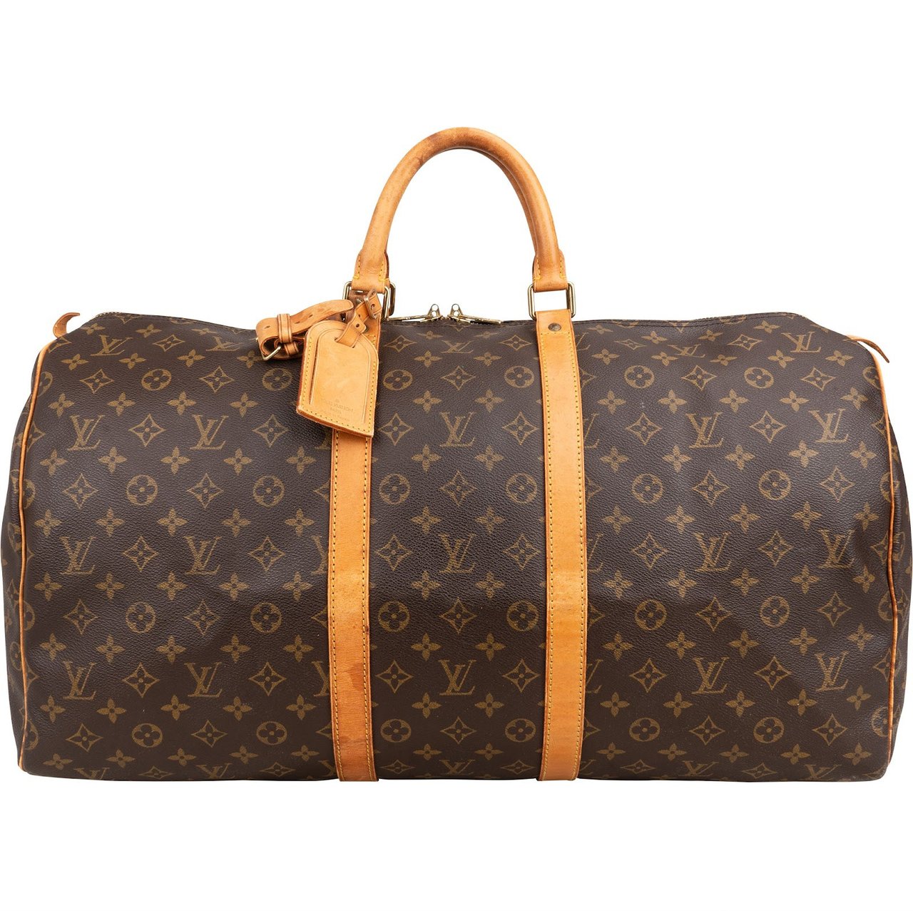 Louis Vuitton Monogram Canvas Keepall 60 Travel Bag Bruin