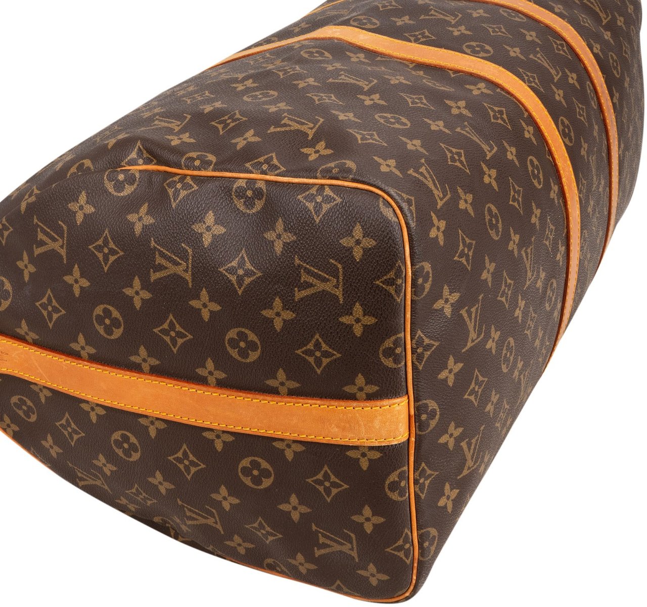 Louis Vuitton Monogram Canvas Keepall 55 Bandoulière Travel Bag Bruin