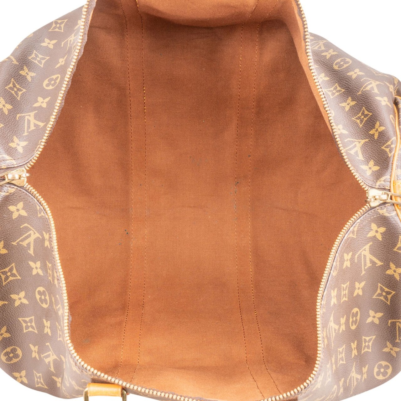 Louis Vuitton Monogram Canvas Keepall 55 Bandoulière Travel Bag Bruin