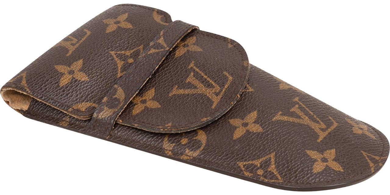 Louis Vuitton Monogram Canvas Stylo Lunettes Sunglasses Etui Case Bruin