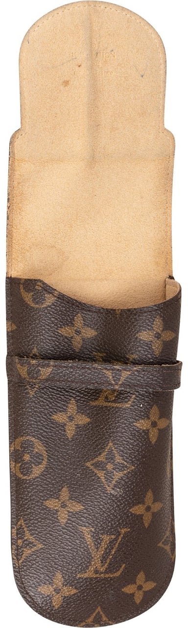 Louis Vuitton Monogram Canvas Stylo Lunettes Sunglasses Etui Case Bruin