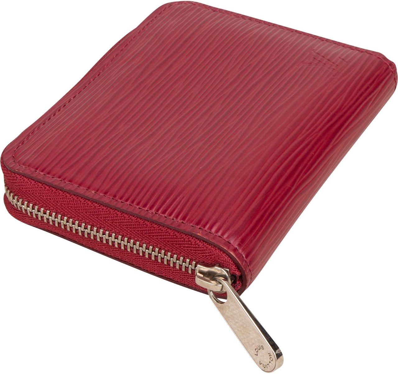 Louis Vuitton Pink Epi Leather Zippy Coin Purse Wallet Rood