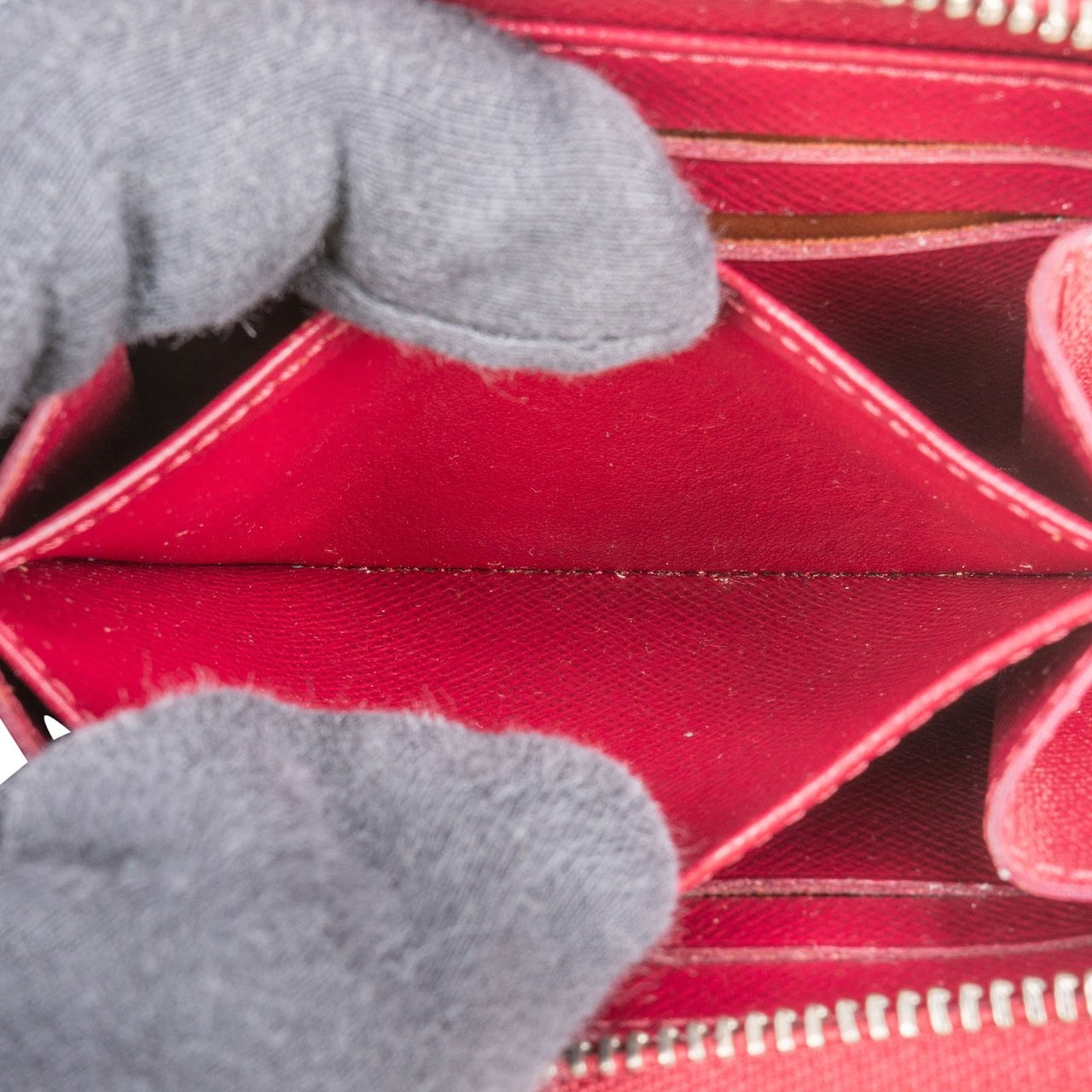 Louis Vuitton Pink Epi Leather Zippy Coin Purse Wallet Rood