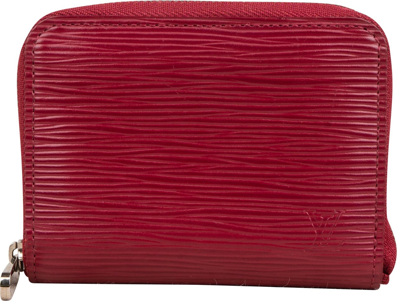 Louis Vuitton Pink Epi Leather Zippy Coin Purse Wallet Rood