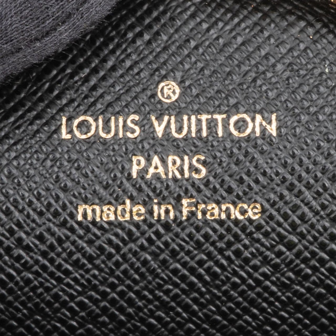 Louis Vuitton Monogram Canvas Round Coin Purse Wallet Bag Charm Bruin