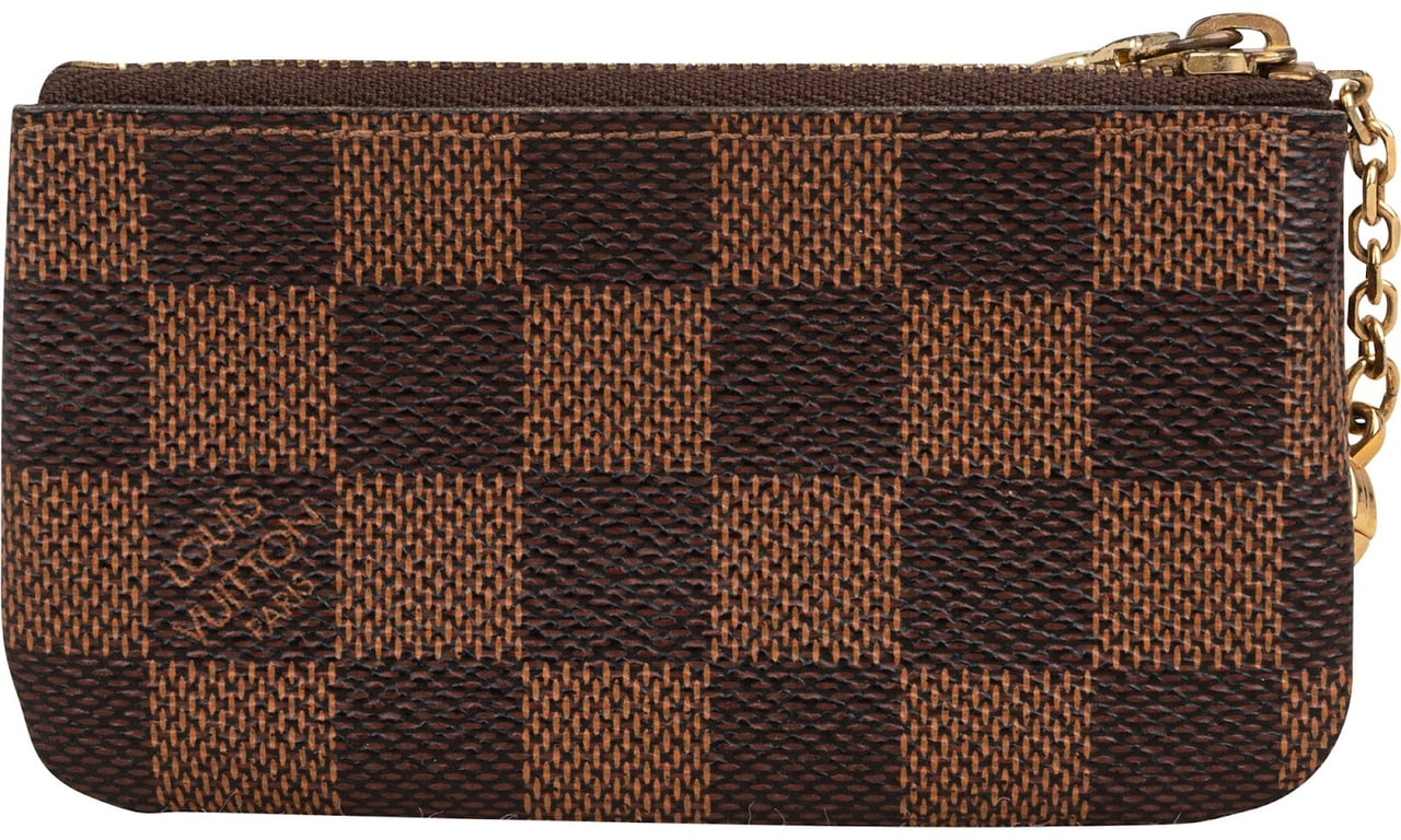 Louis Vuitton Monogram Damier Ebene Cles Key Pouch Wallet Bruin