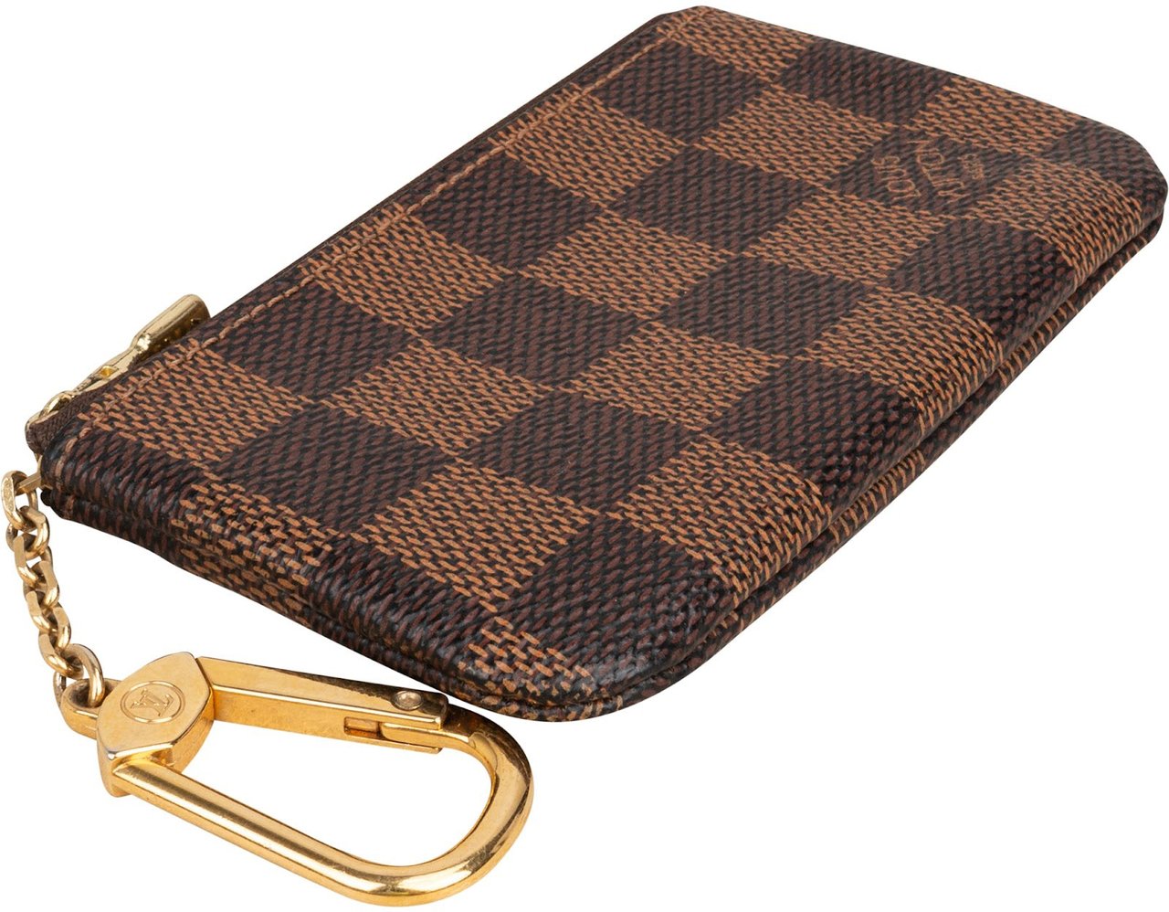 Louis Vuitton Monogram Damier Ebene Cles Key Pouch Wallet Bruin