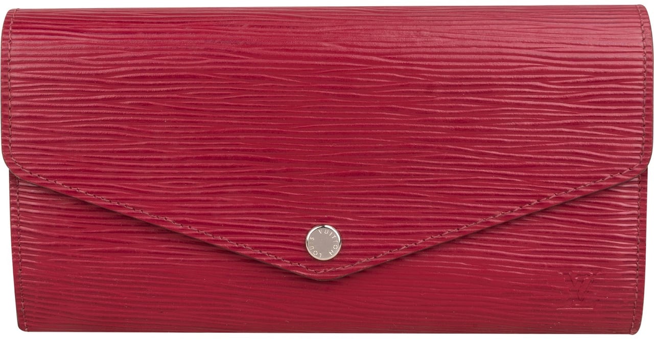 Louis Vuitton Fuchsia Epi Leather Sarah Wallet Roze