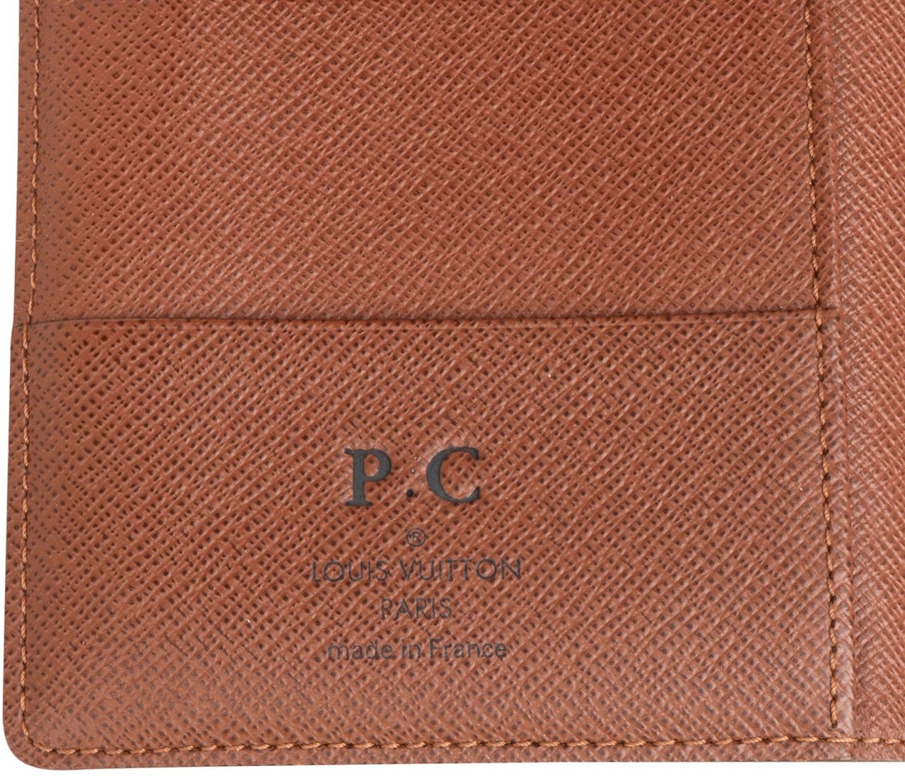 Louis Vuitton Monogram Canvas Card Holder Passport Cover Bruin