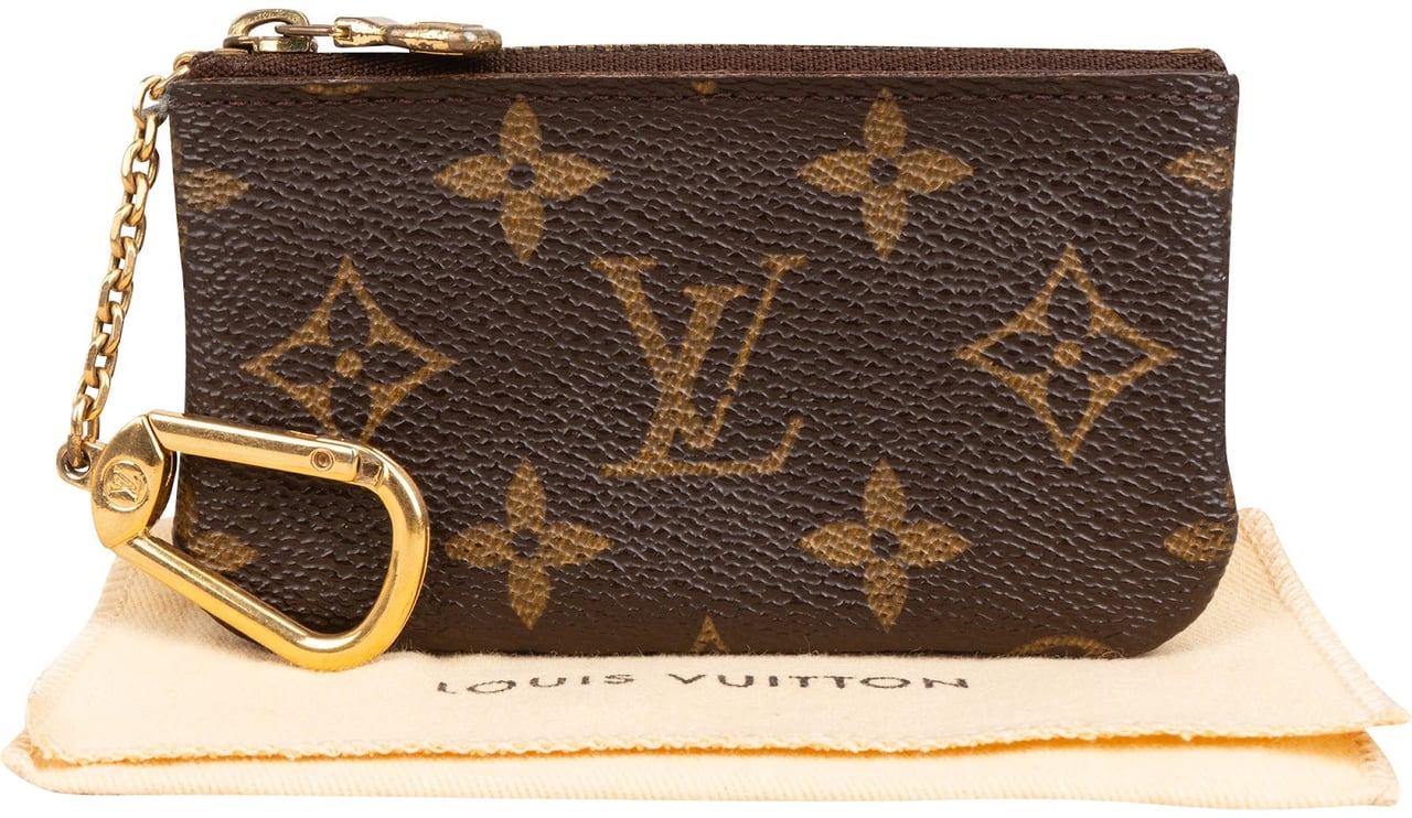 Louis Vuitton Monogram Canvas Cles Key Pouch Wallet Bruin