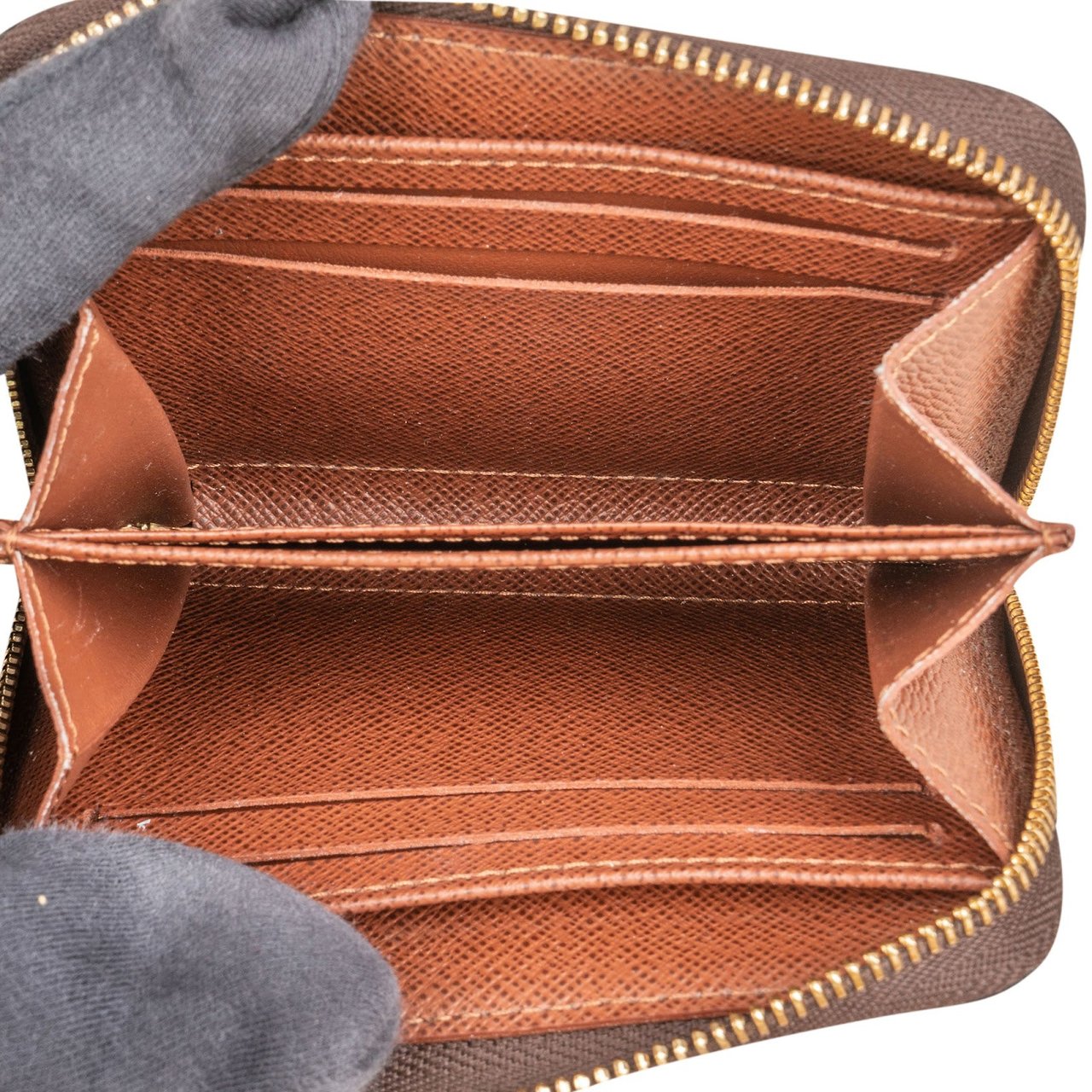 Louis Vuitton Monogram Canvas Zippy Coin Purse Wallet Bruin