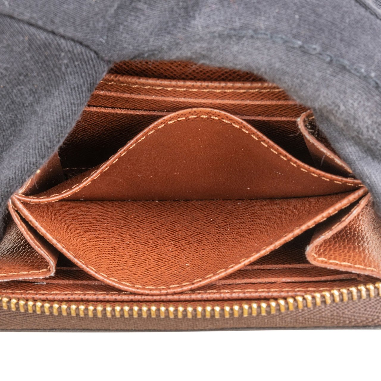 Louis Vuitton Monogram Canvas Zippy Coin Purse Wallet Bruin