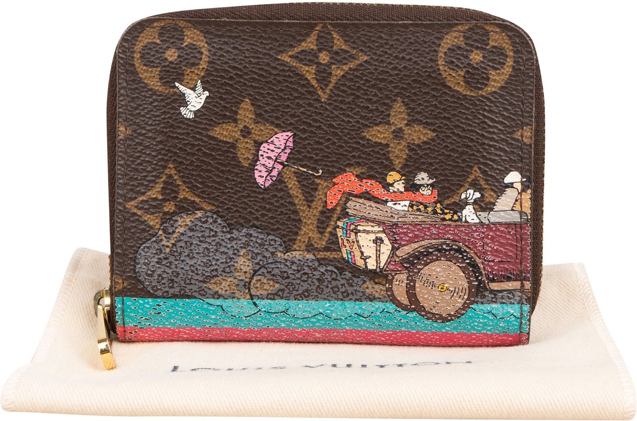 Louis Vuitton Monogram Illustré Transatlantic Zippy Coin Purse Wallet Bruin