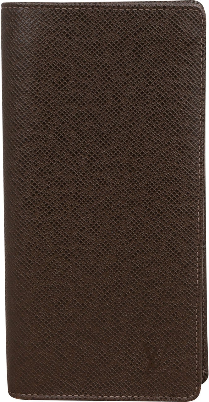 Louis Vuitton Brun Taiga Leather Brazza Wallet Bruin