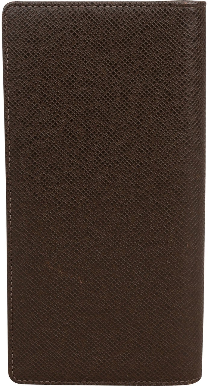 Louis Vuitton Brun Taiga Leather Brazza Wallet Bruin