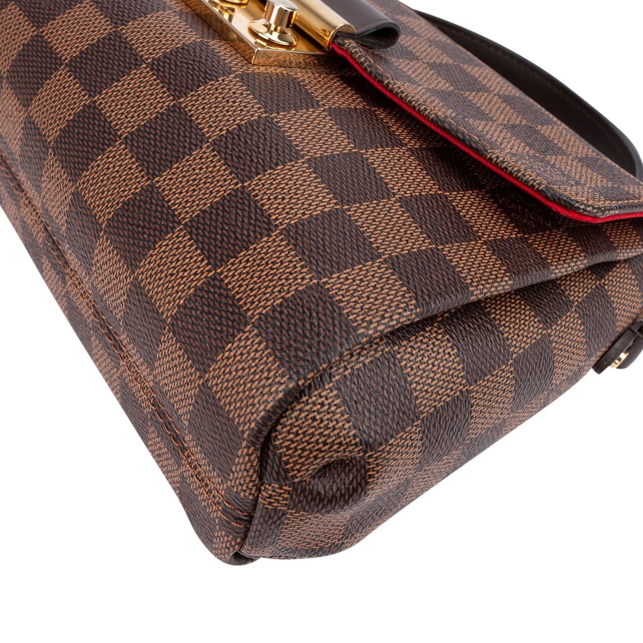 Louis Vuitton Monogram Damier Ebene Croisette Handbag Bruin