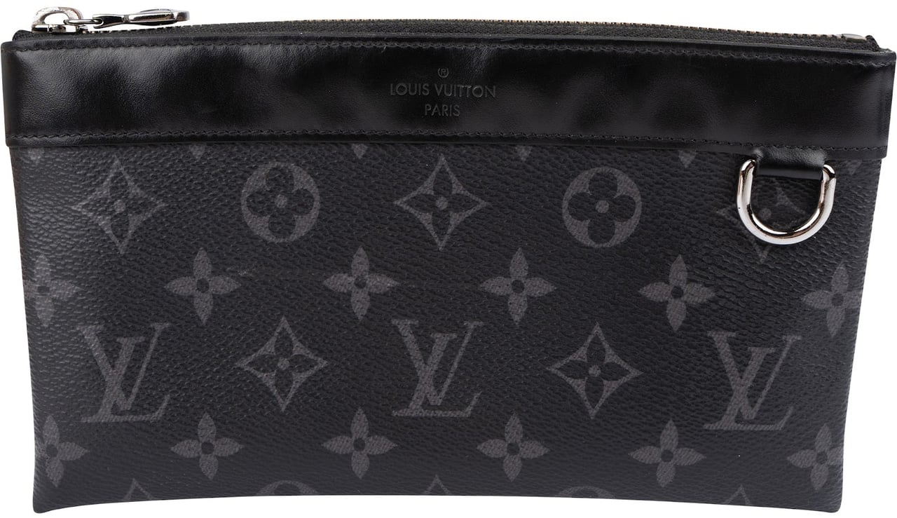 Louis Vuitton Monogram Eclipse Pochette Discovery PM Clutch Zwart