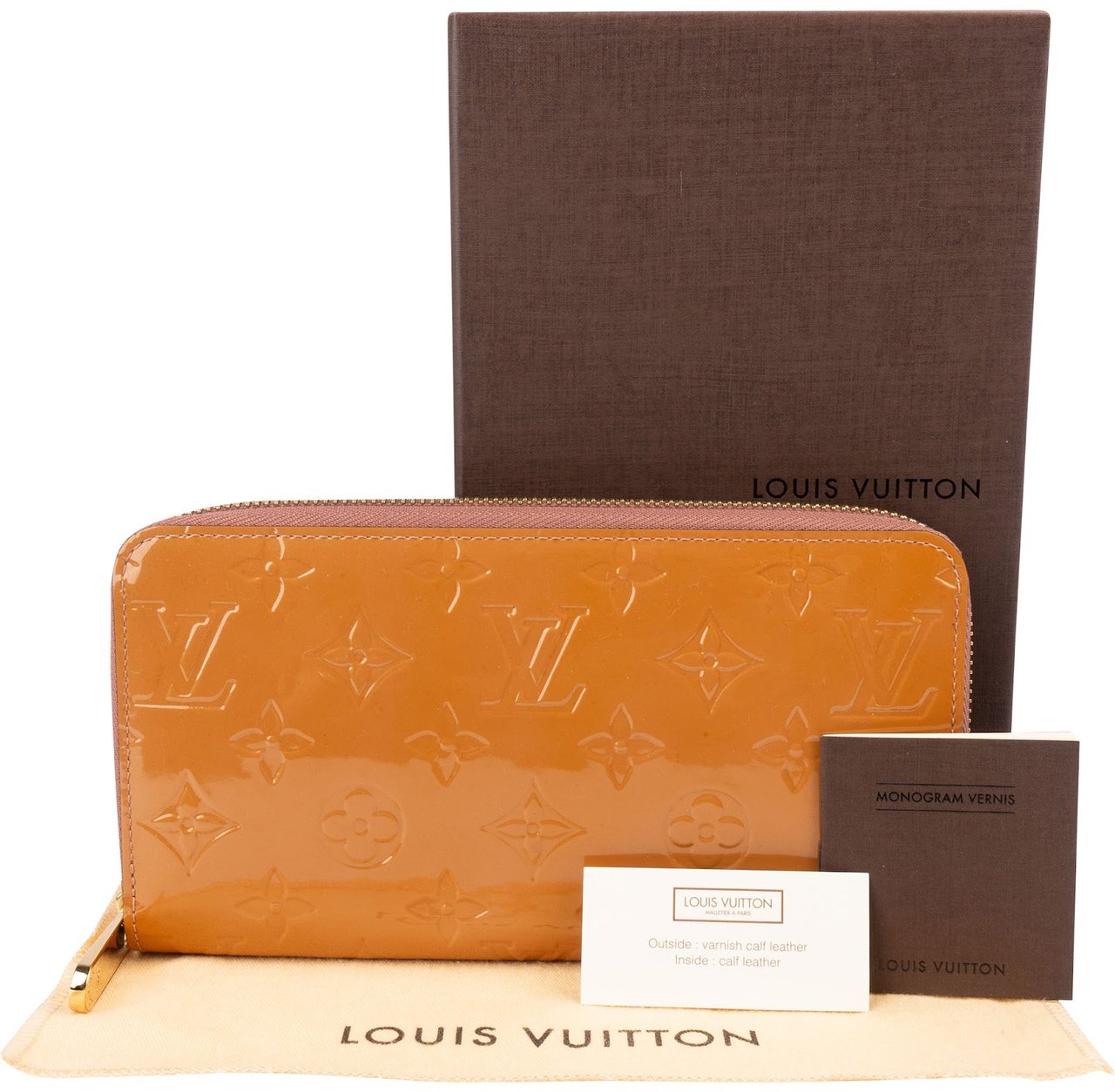 Louis Vuitton Monogram Vernis Zippy Wallet Oranje