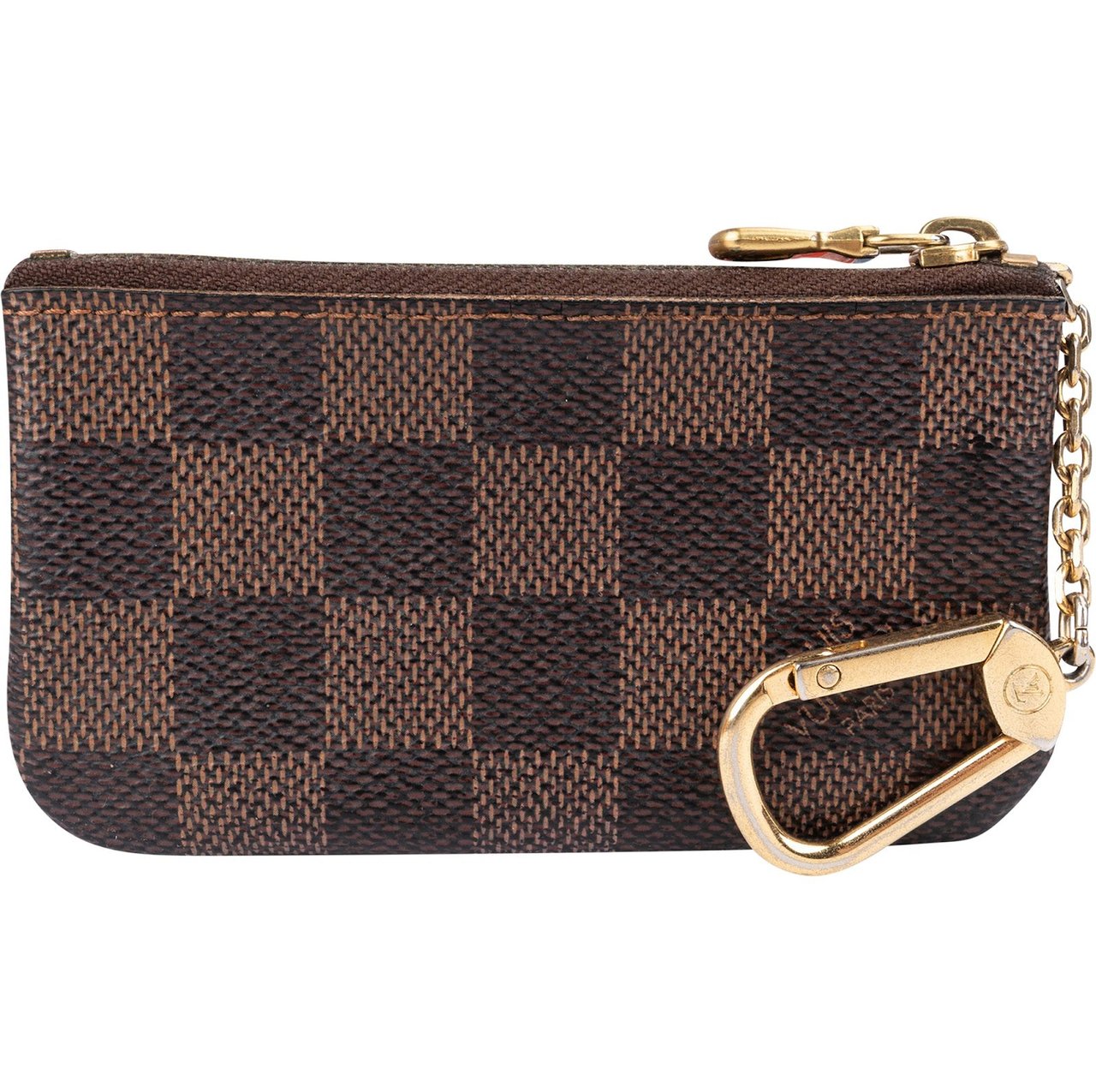 Louis Vuitton Monogram Damier Ebene Cles Key Pouch Wallet Bruin