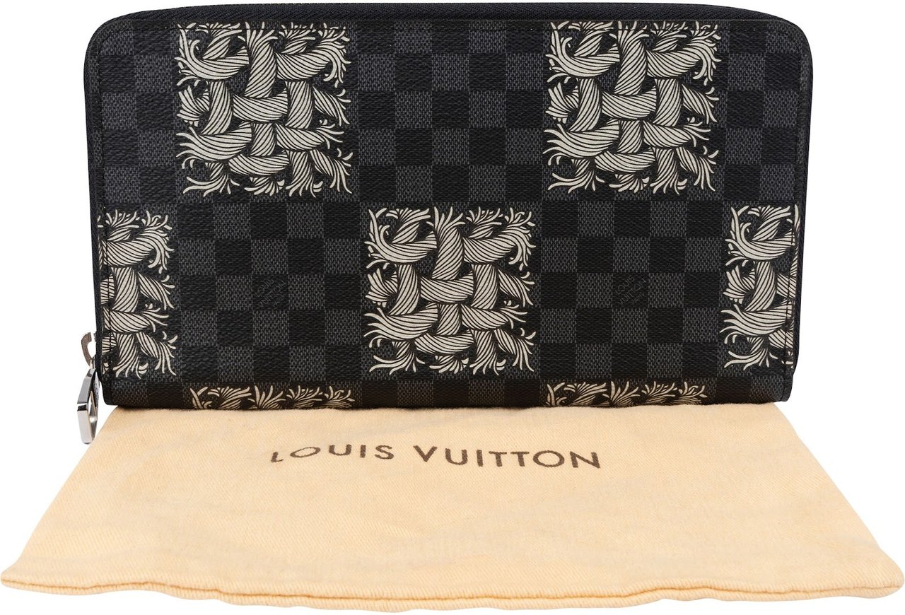 Louis Vuitton Damier Graphite Christopher Nemeth Rope Zippy Organizer Wallet Zwart