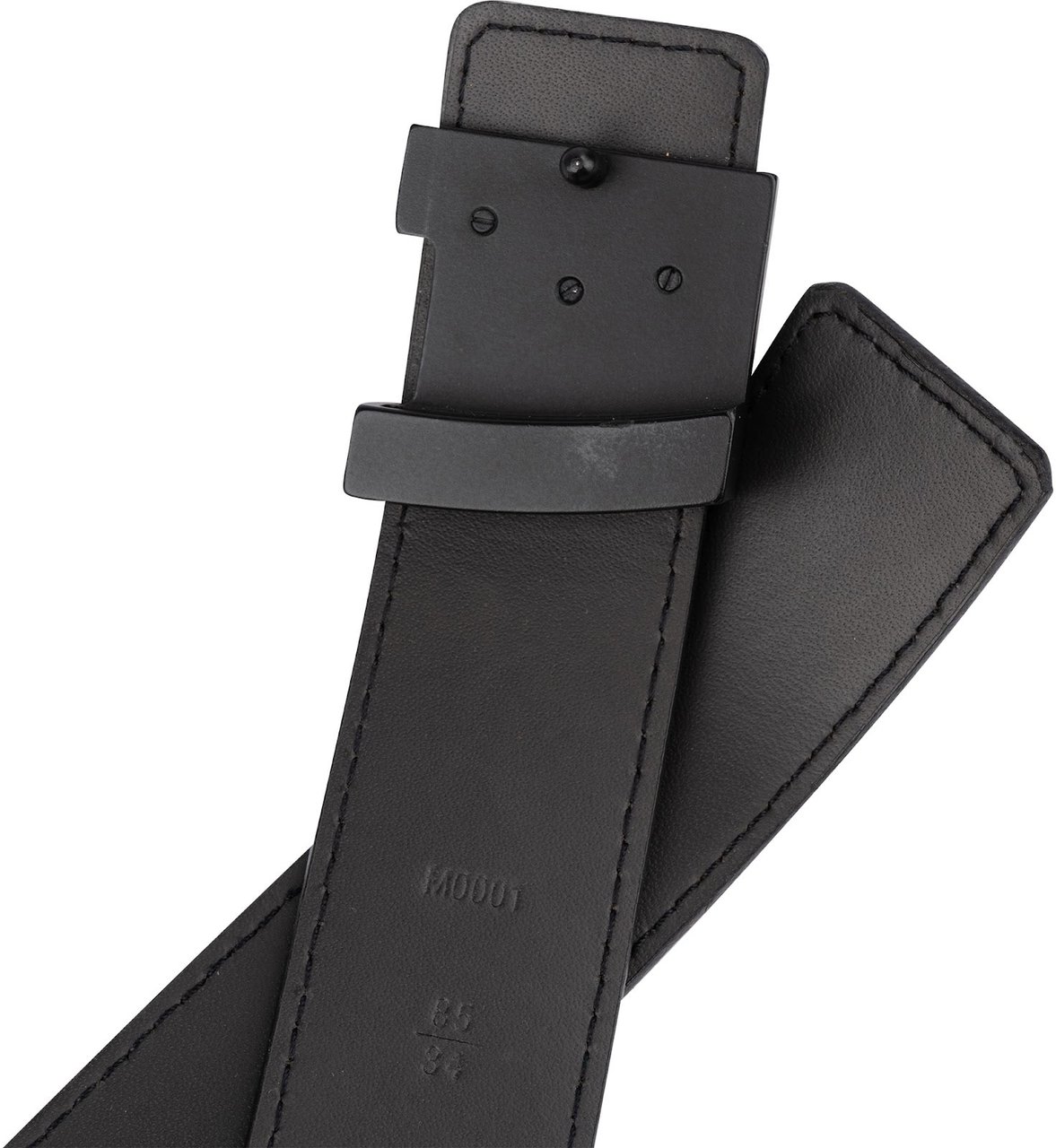 Louis Vuitton Black Taiga Leather LV Initiales Belt (85 / 34) M0001 Zwart