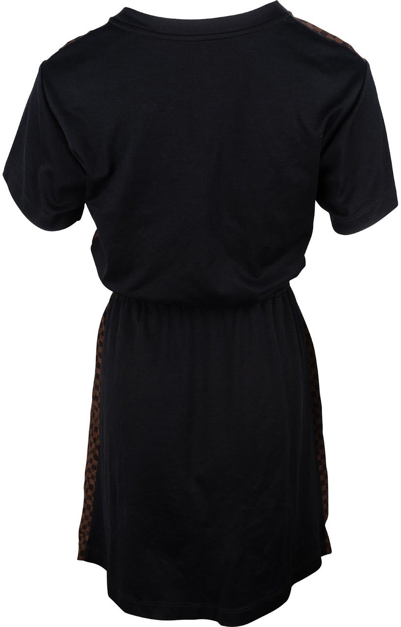 Louis Vuitton Monogram Damier Ebene Cotton Chain Detail Drawstring Shirt Dress (XS) Bruin