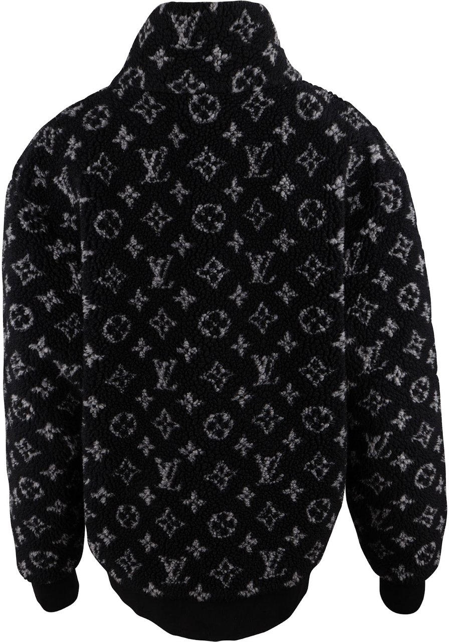 Louis Vuitton Monogram Fleece Teddy Zip Jacket (L) Zwart