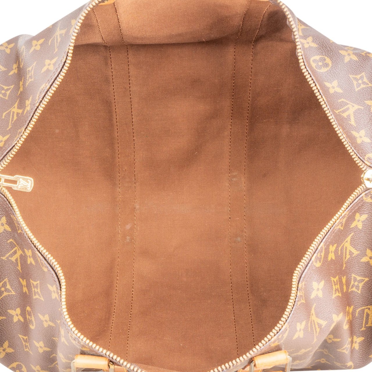 Louis Vuitton Monogram Canvas Keepall 50 Bandoulière Travel Bag Bruin