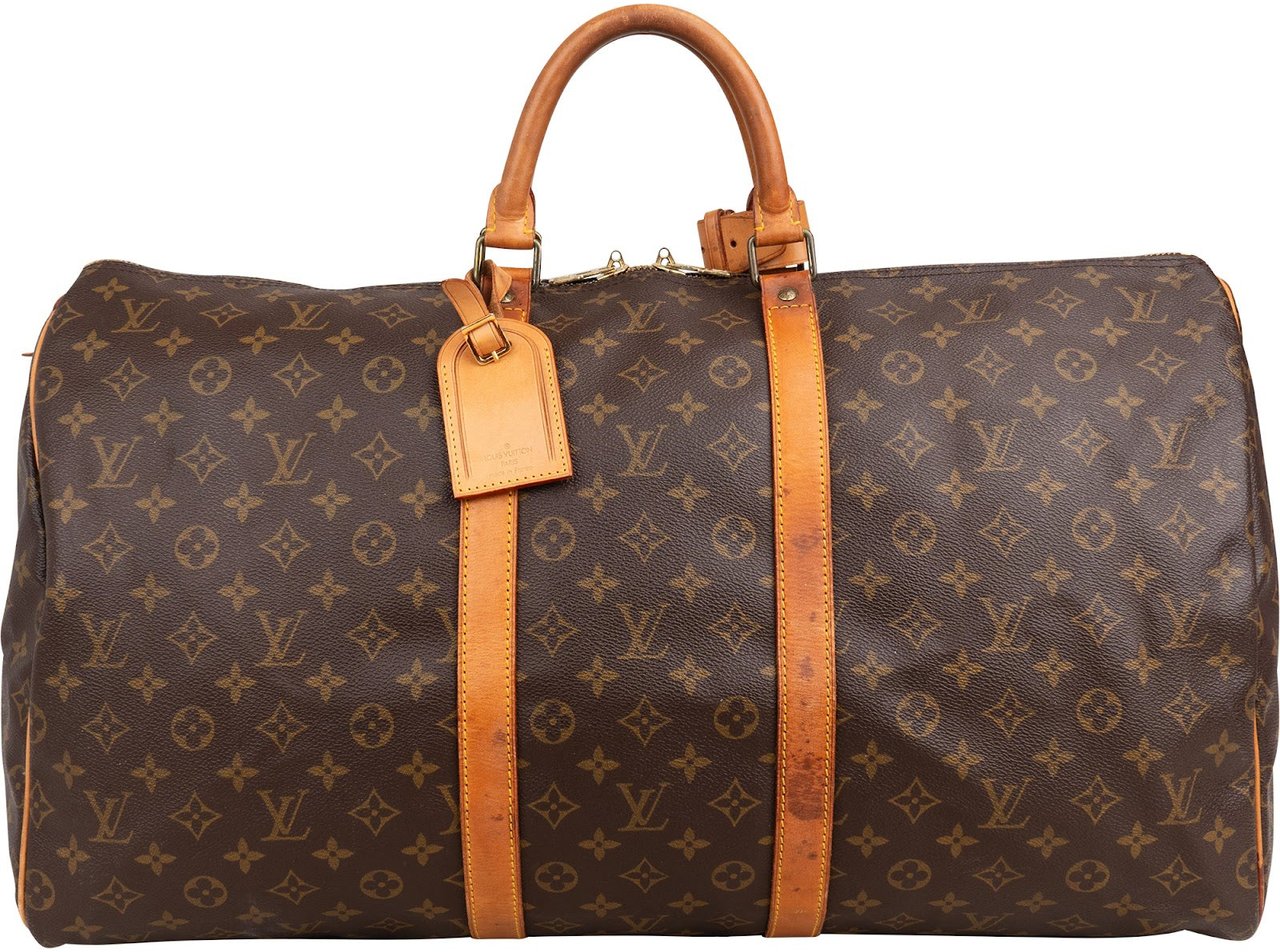 Louis Vuitton Monogram Canvas Keepall 55 Travel Bag Bruin