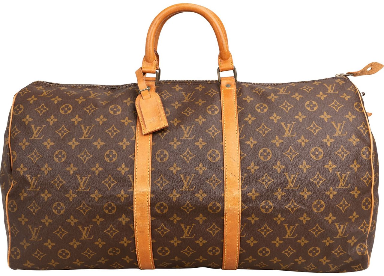 Louis Vuitton Monogram Canvas Keepall 55 Travel Bag Bruin