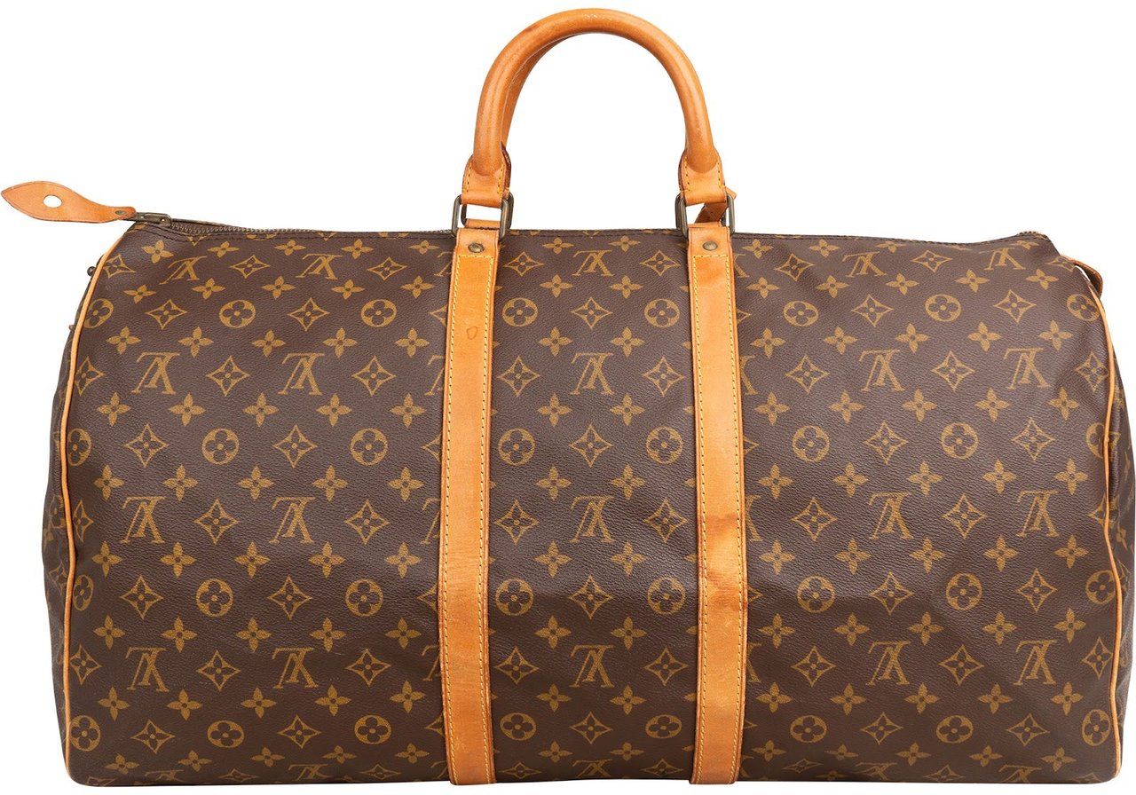 Louis Vuitton Monogram Canvas Keepall 55 Travel Bag Bruin