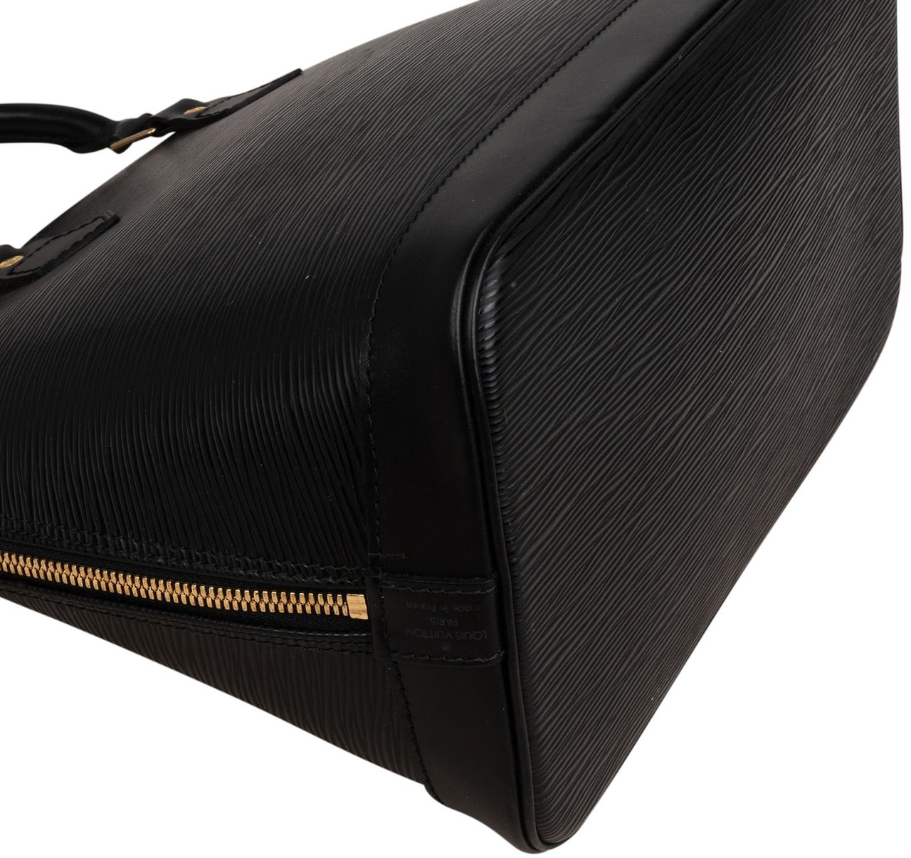 Louis Vuitton Noir Epi Leather Alma PM Handbag Zwart