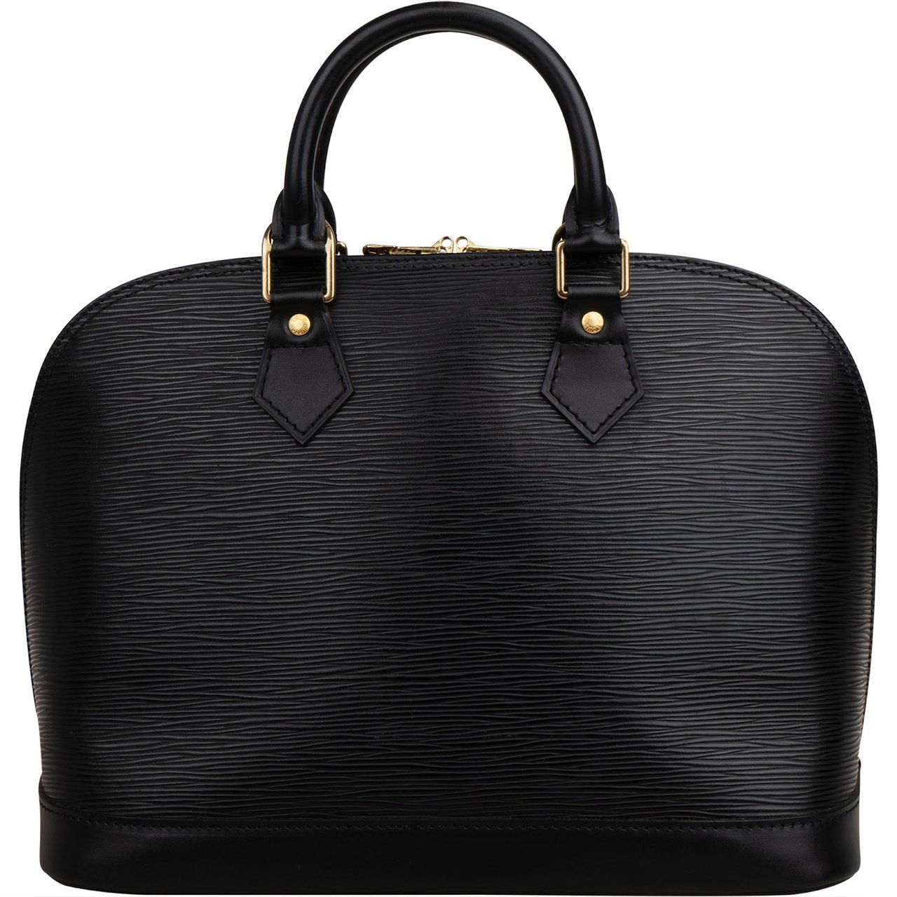 Louis Vuitton Noir Epi Leather Alma PM Handbag Zwart