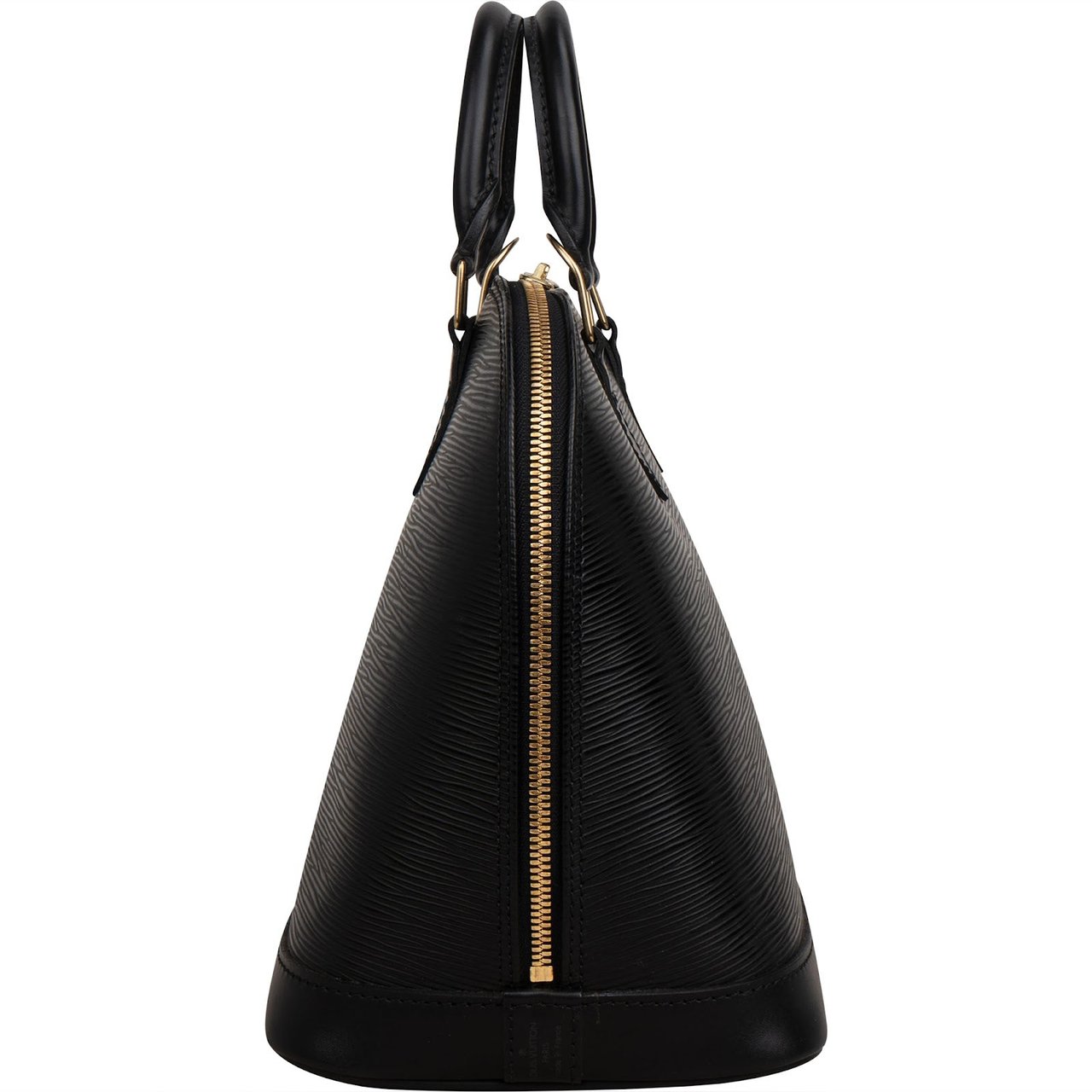 Louis Vuitton Noir Epi Leather Alma PM Handbag Zwart