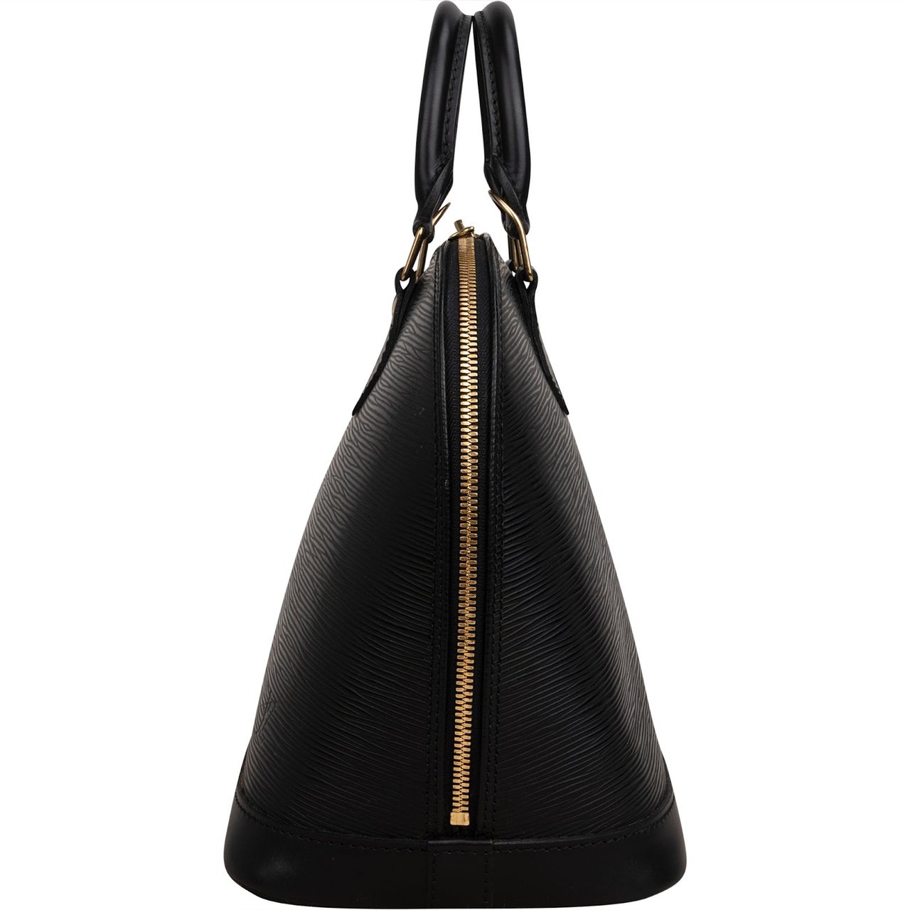Louis Vuitton Noir Epi Leather Alma PM Handbag Zwart