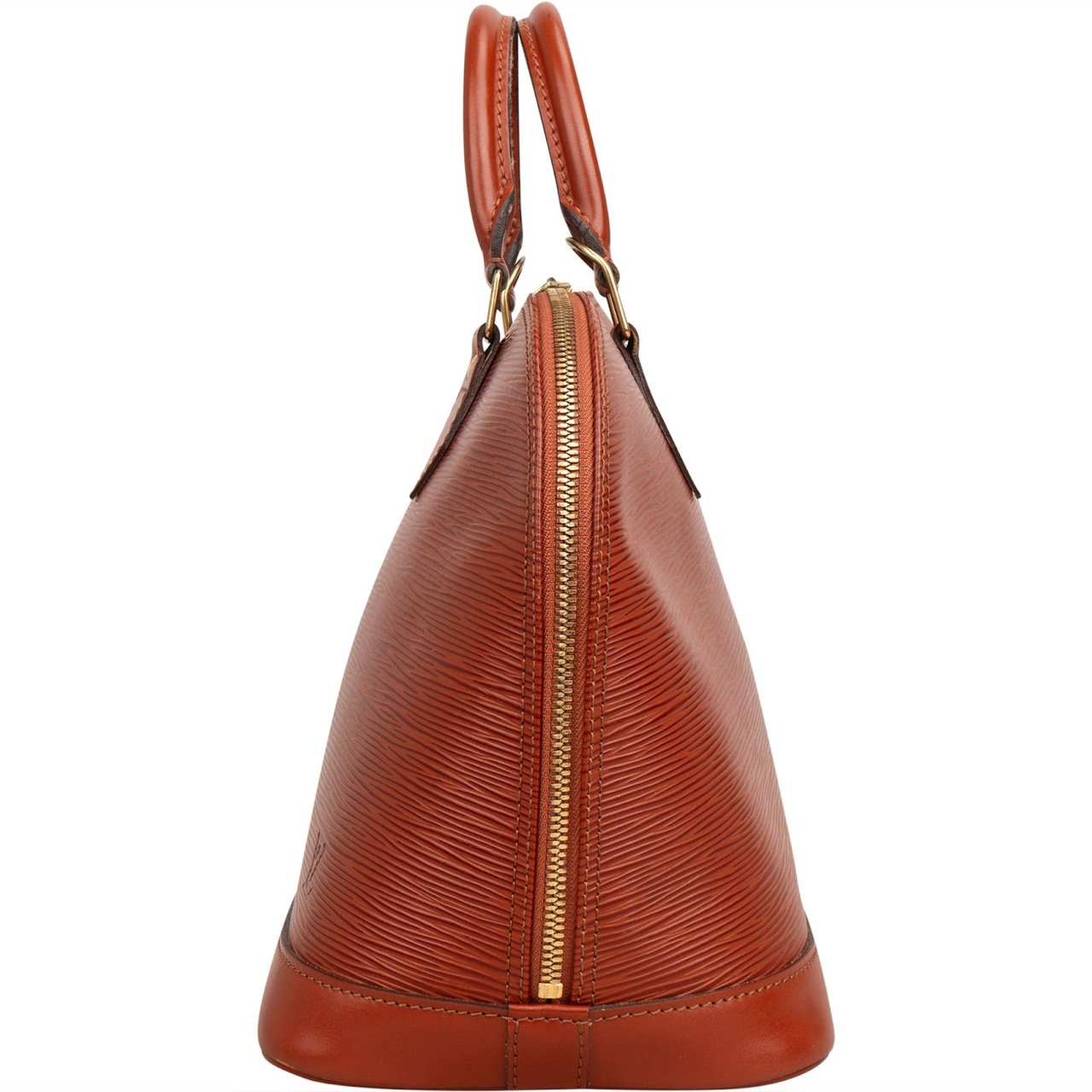 Louis Vuitton Cognac Epi Leather Alma PM Handbag Bruin