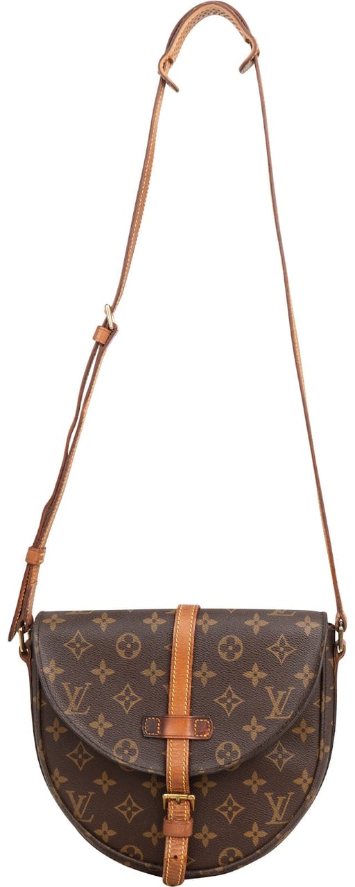 Louis Vuitton Monogram Canvas Chantilly MM Crossbody Bag Bruin