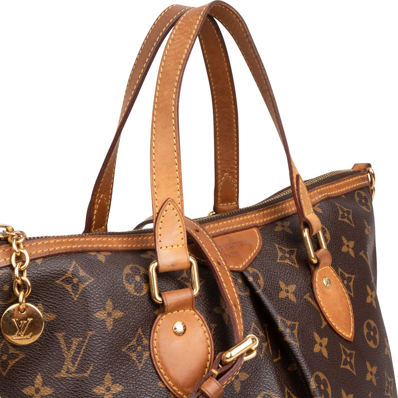 Louis Vuitton Monogram Canvas Palermo PM Handbag Bruin