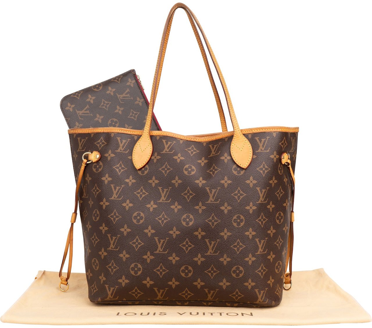 Louis Vuitton Monogram Canvas Neverfull MM Shoulder Bag Bruin