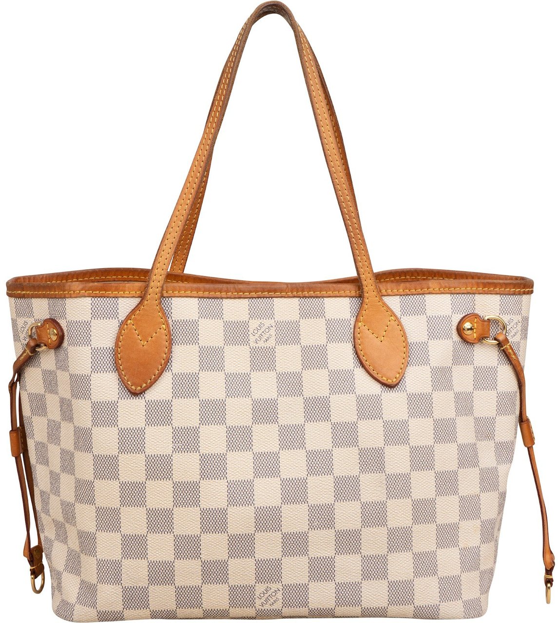 Louis Vuitton Monogram Damier Azur Neverfull PM Shoulder Bag Wit