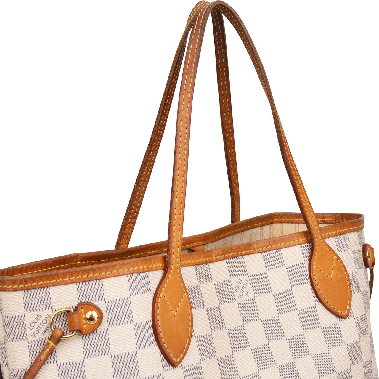 Louis Vuitton Monogram Damier Azur Neverfull PM Shoulder Bag Wit