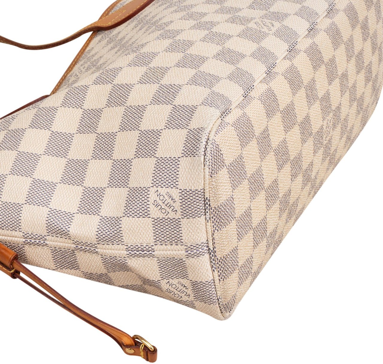 Louis Vuitton Monogram Damier Azur Neverfull PM Shoulder Bag Wit