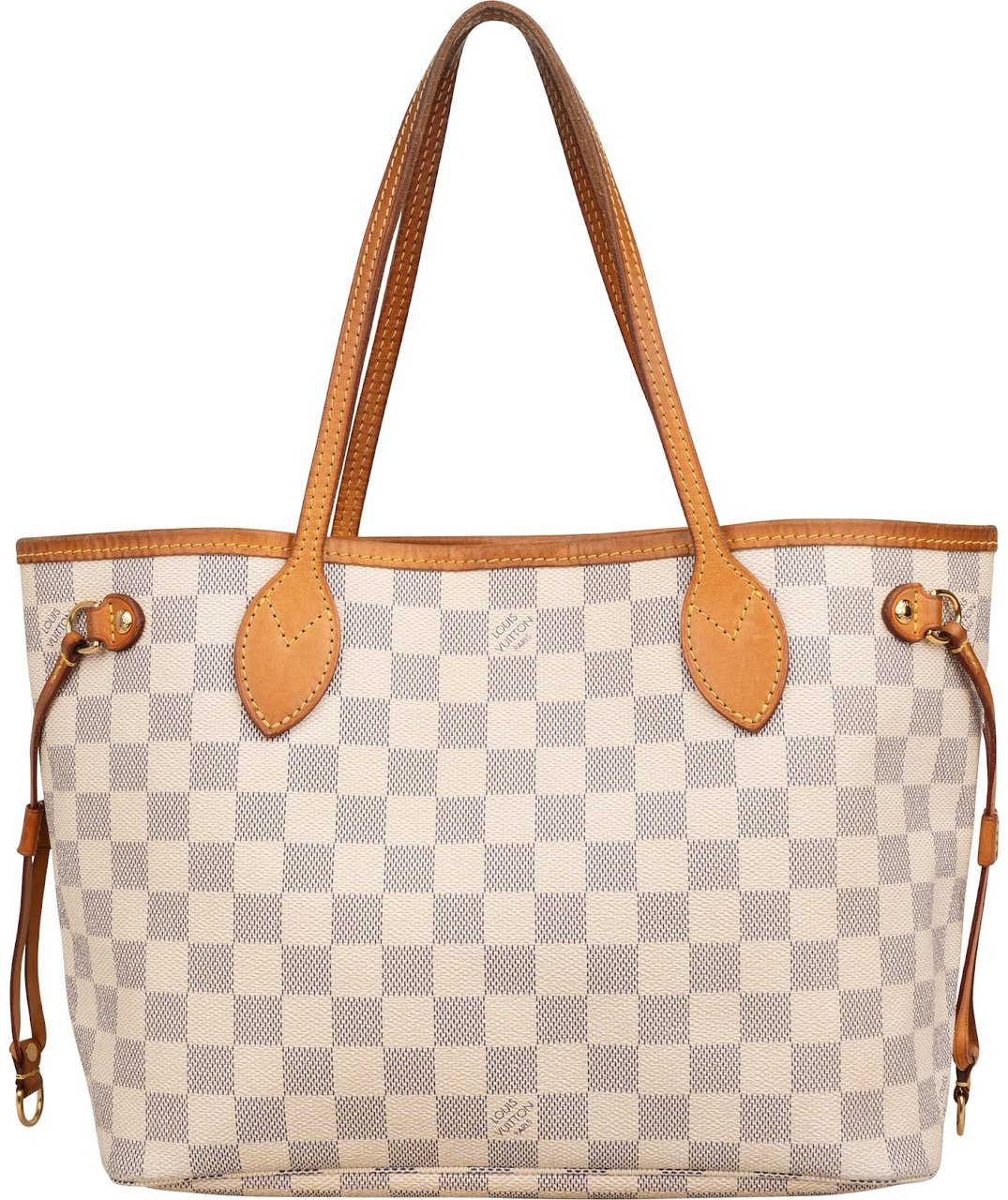 Louis Vuitton Monogram Damier Azur Neverfull PM Shoulder Bag Wit