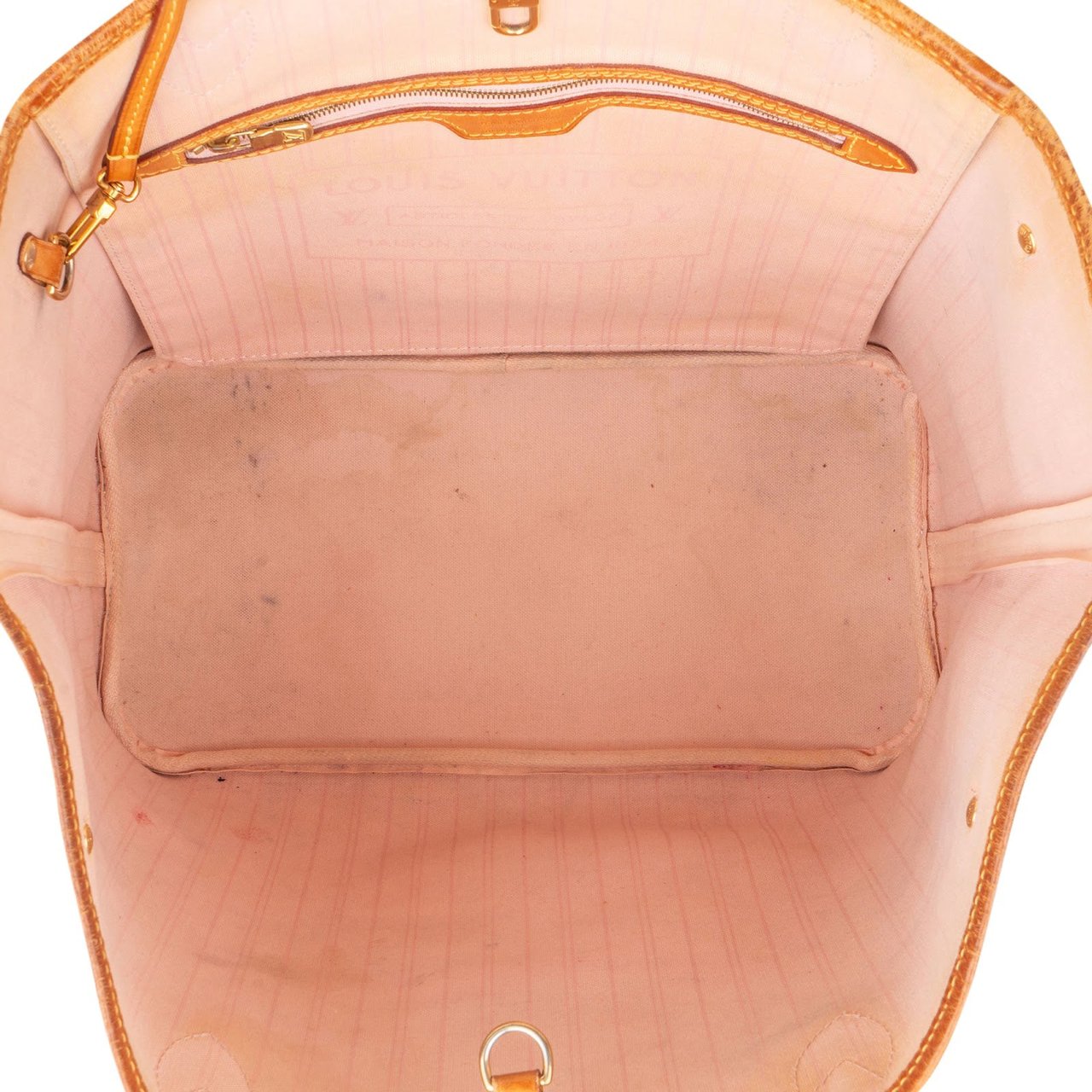 Louis Vuitton Monogram Damier Azur Canvas Neverfull MM Shoulder Bag Beige
