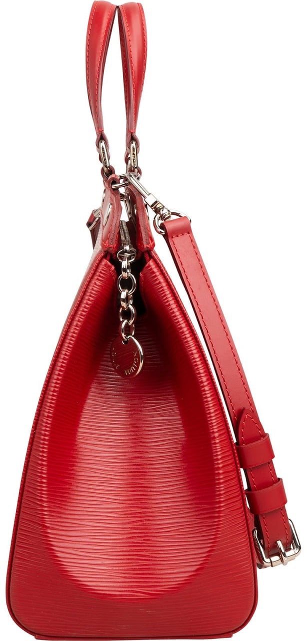 Louis Vuitton Red Epi Leather Brea MM Handbag Rood