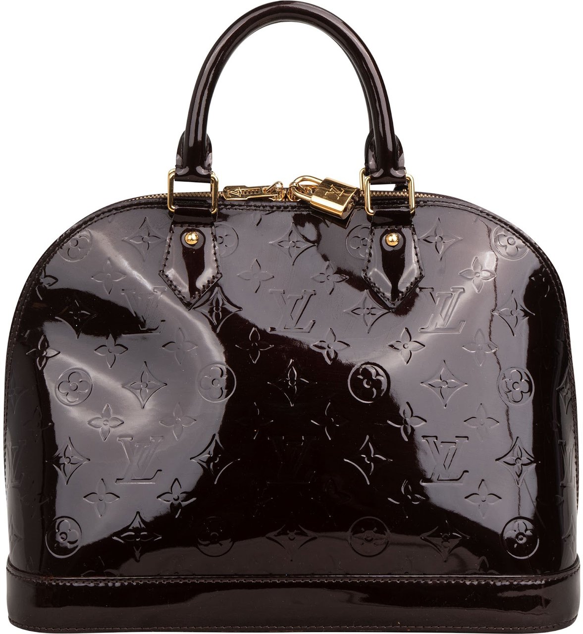 Louis Vuitton Monogram Vernis Alma PM Handbag Bruin