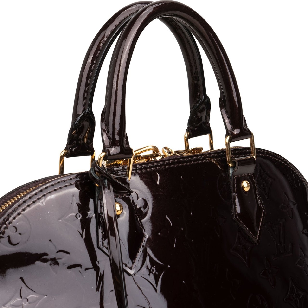 Louis Vuitton Monogram Vernis Alma PM Handbag Bruin