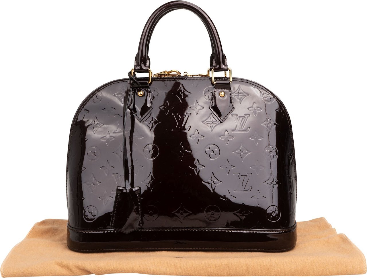 Louis Vuitton Monogram Vernis Alma PM Handbag Bruin